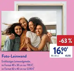 Aldi Süd Foto-Leinwand Angebot