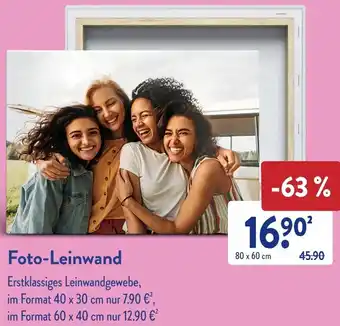 Aldi Süd Foto-Leinwand Angebot