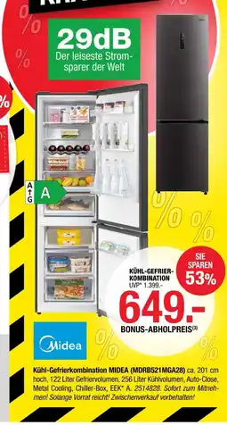 Hofmeister Midea kühl-gefrierkombination Angebot