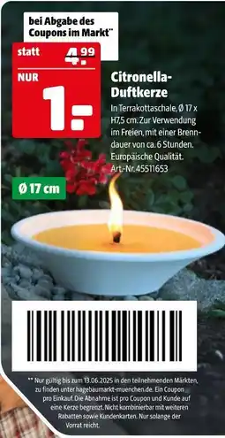 Hagebau Citronella-duftkerze Angebot