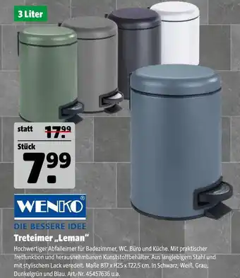 Hagebau Wenko treteimer „leman“ Angebot