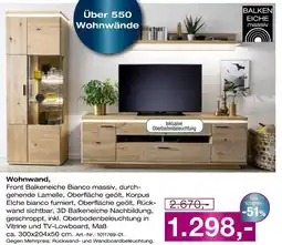 Möbel Inhofer Balkeneiche wohnwand Angebot