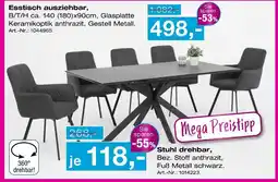 Möbel Inhofer Esstisch ausziehbar oder stuhl drehbar Angebot