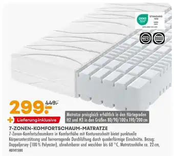 Möbel Kraft 7-zonen-komfortschaum-matratze Angebot