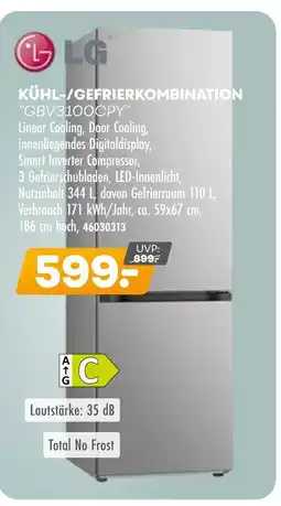 Möbel Kraft Lg kühl-/gefrierkombination gbv3100cpy Angebot
