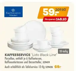 Möbel Kraft Seltmann weiden kaffeeservice lido black line Angebot