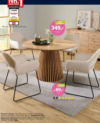 Höffner Esstisch aaron , kufenstuhl „till“ oder sideboard „harmony“ Angebot