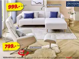 Höffner Skagen studio wohnlandschaft „leevke“ oder relaxsessel „lasse“ Angebot
