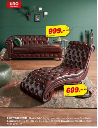 Höffner Uno polstergarnitur chesterfield Angebot