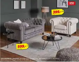Höffner Uno polstergarnitur „chesterfield“ Angebot