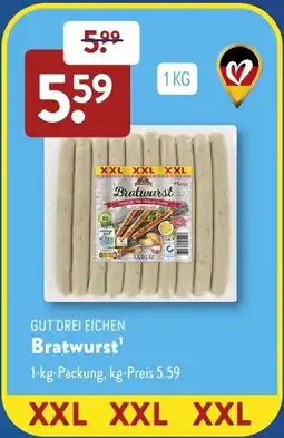Aldi Süd GUT DREI EICHEN Bratwurst Angebot