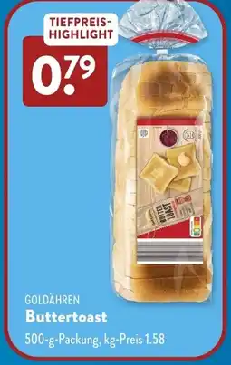 Aldi Süd GOLDÄHREN Buttertoast Angebot