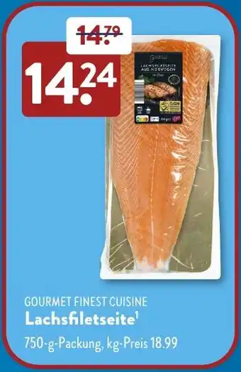 Aldi Süd GOURMET FINEST CUISINE Lachsfiletseite Angebot
