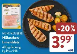 Aldi Süd MEINE METZGEREI Hähnchen Innenfilets Angebot