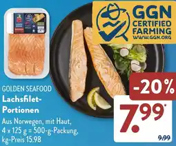 Aldi Süd GOLDEN SEAFOOD Lachsfilet Portionen Angebot