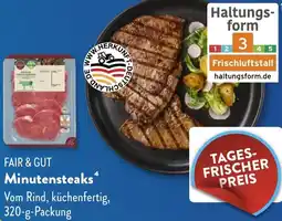 Aldi Süd FAIR & GUT Minutensteaks Angebot