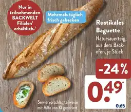Aldi Süd Rustikales Baguette Angebot