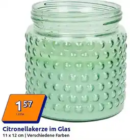 Action Citronellakerze im Glas Angebot