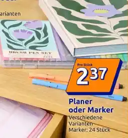 Action Planer oder Marker Angebot
