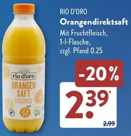 Aldi Süd RIO D'ORO Orangendirektsaft Angebot