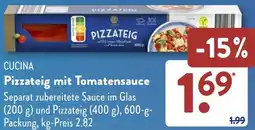 Aldi Süd CUCINA Pizzateig mit Tomatensauce Angebot
