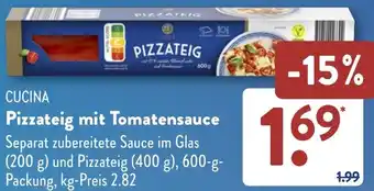 Aldi Süd CUCINA Pizzateig mit Tomatensauce Angebot