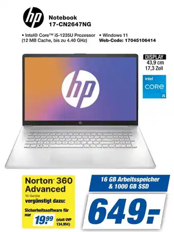 Expert Hp notebook 17-cn2647ng Angebot