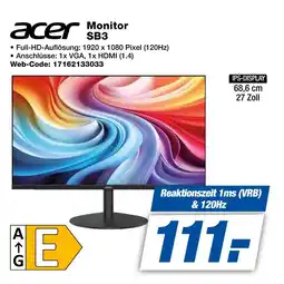 Expert Acer monitor sb3 Angebot