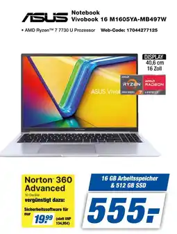 Expert Asus notebook vivobook 16 m1605ya-mb497w Angebot