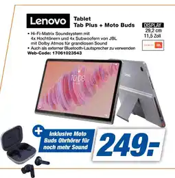Expert Lenovo tablet tab plus + moto buds Angebot