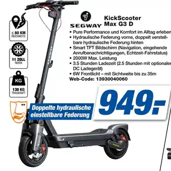 Expert Segway kickscooter max g3 d Angebot