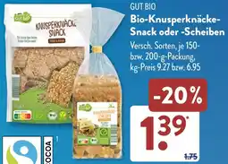 Aldi Süd GUT BIO Bio-Knusperknäcke Snack oder Scheiben Angebot
