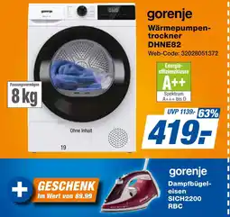 Expert Gorenje wärmepumpentrockner dhne82 Angebot