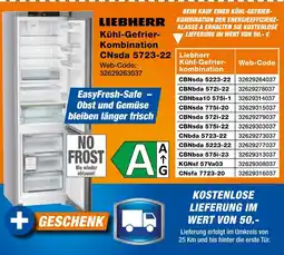 Expert Liebherr kühl-gefrier-kombination cnsda 5723-22 Angebot