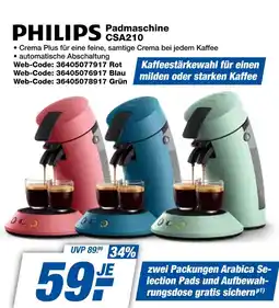 Expert Philips padmaschine csa210 Angebot
