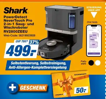 Expert Shark powerdetect nevertouch pro 2-in-1 saug- und wischroboter rv2800zeeu Angebot