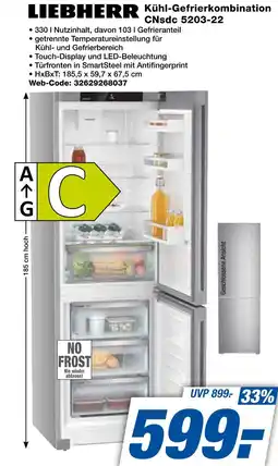Expert Liebherr kühl-gefrierkombination cnsdc 5203-22 Angebot