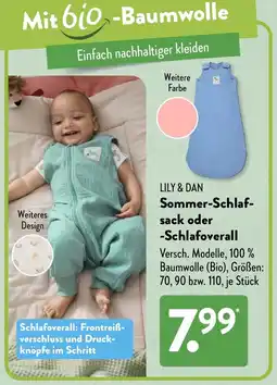 Aldi Süd LILY & DAN Sommer-Schlafsack oder Schlafoverall Angebot