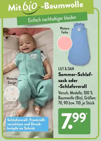 Aldi Süd LILY & DAN Sommer-Schlafsack oder Schlafoverall Angebot