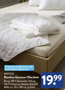 Aldi Süd NOVITESSE Bambus Sommer-Oberbett Angebot