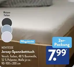 Aldi Süd NOVITESSE Jersey-Spannbetttuch Angebot