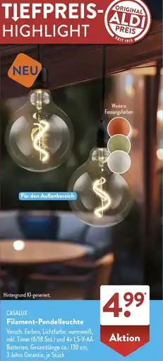Aldi Süd CASALUX Filament-Pendelleuchte Angebot
