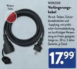 Aldi Süd WORKZONE Verlängerungskabel Angebot