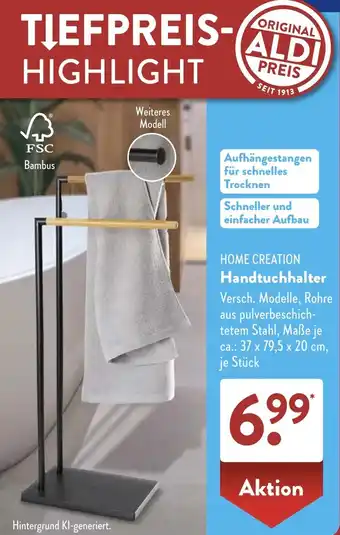 Aldi Süd HOME CREATION Handtuchhalter Angebot