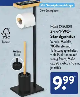 Aldi Süd HOME CREATION 3-in-1 WC Standgarnitur Angebot