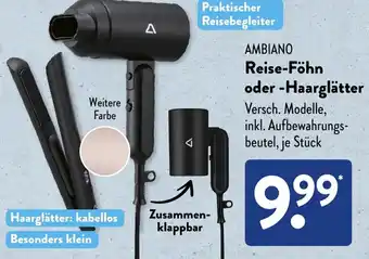 Aldi Süd AMBIANO Reise-Föhn oder Haarglätter Angebot