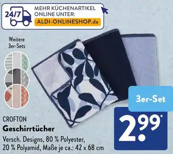 Aldi Süd CROFTON Geschirrtücher Angebot