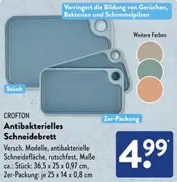 Aldi Süd CROFTON Antibakterielles Schneidebrett Angebot