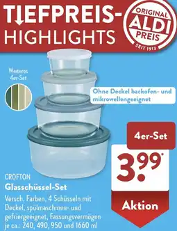 Aldi Süd CROFTON Glasschüssel-Set Angebot