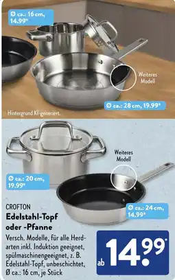 Aldi Süd CROFTON Edelstahl-Topf oder Pfanne Angebot